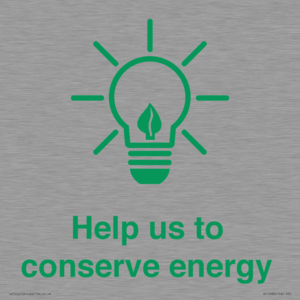 Help us to conserve energy 